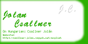 jolan csallner business card